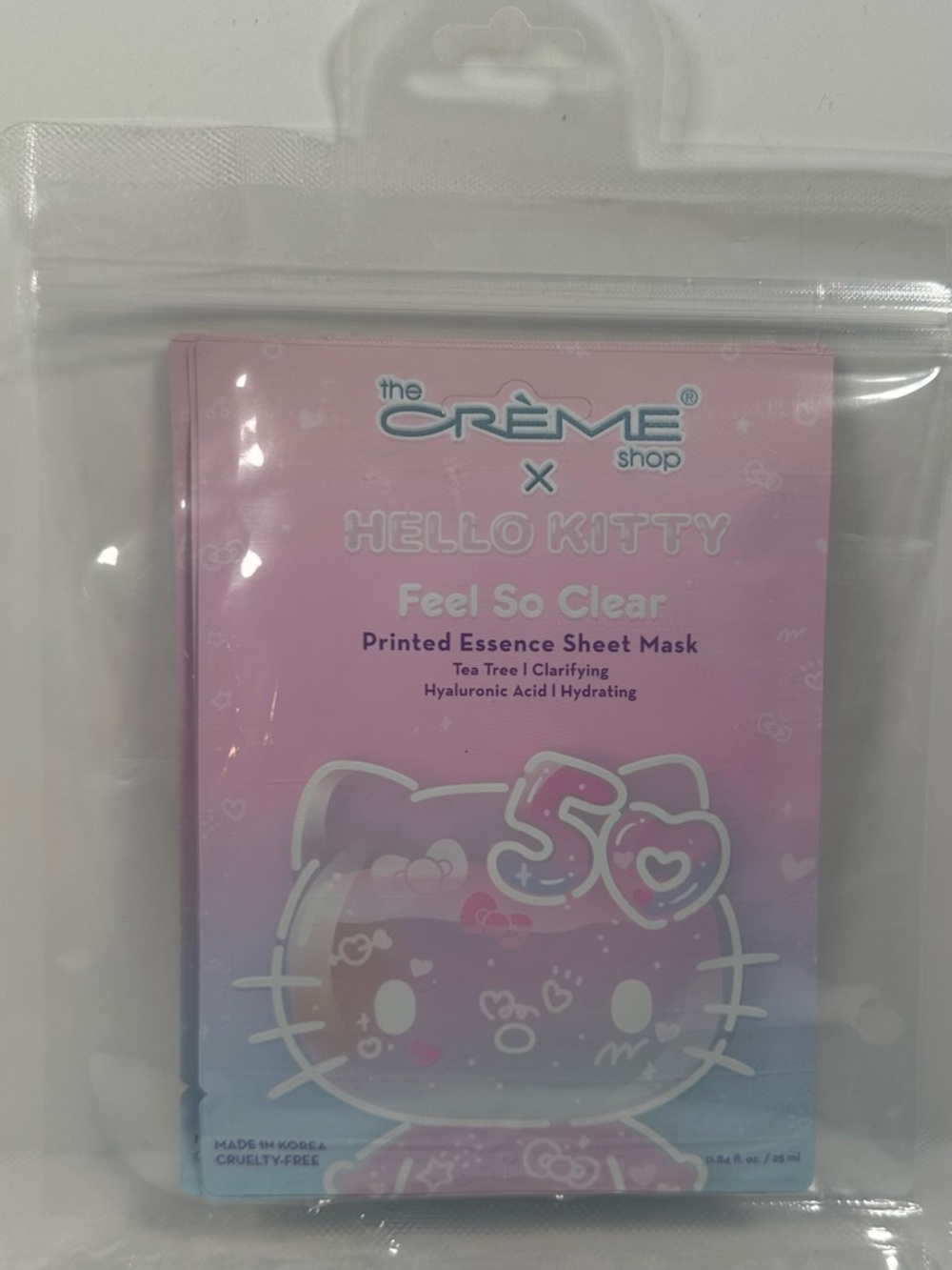 The Creme Shop Hello Kitty Feel So Clear Sheet Masks 3 pack Clarifying Hydrating
